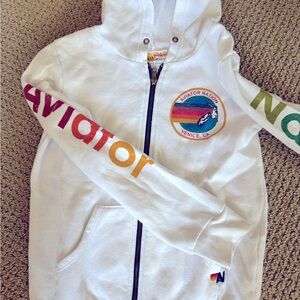Aviator Nation kids whit zip up hoodie